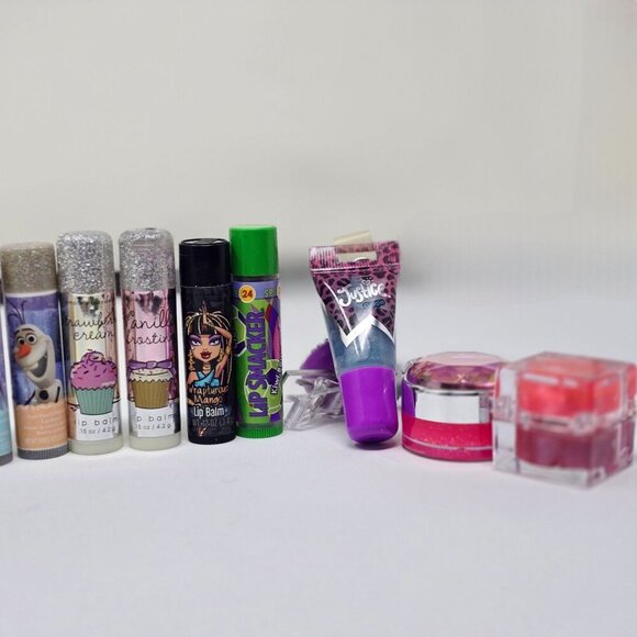 Lip Gloss ✦ Lip Balm Collection ✦ 14 Assorted Tubes & Pods Kids Glitter Set - Picture 6 of 7